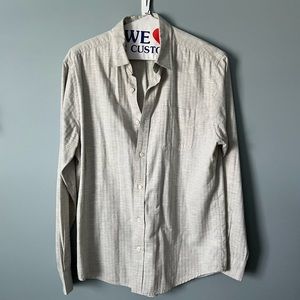 GAP men’s gray button down dress shirt, slim fit - size: L